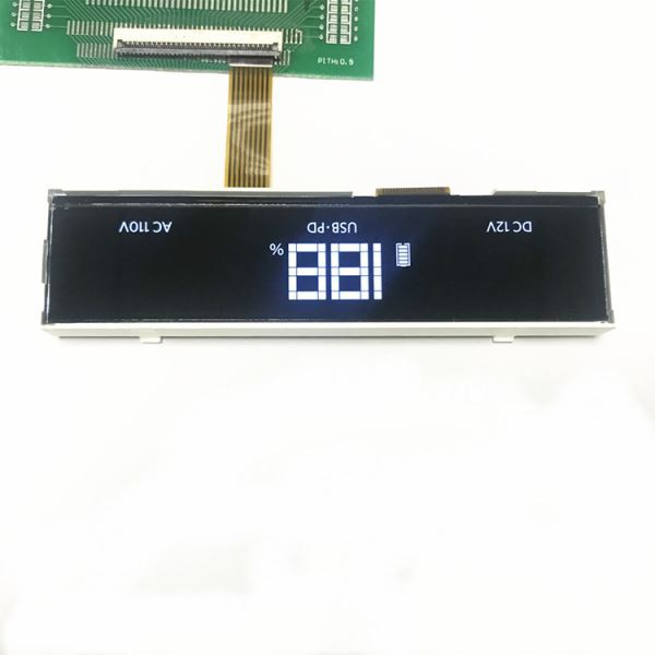 Valge taustvalgusega must valge segment LCD