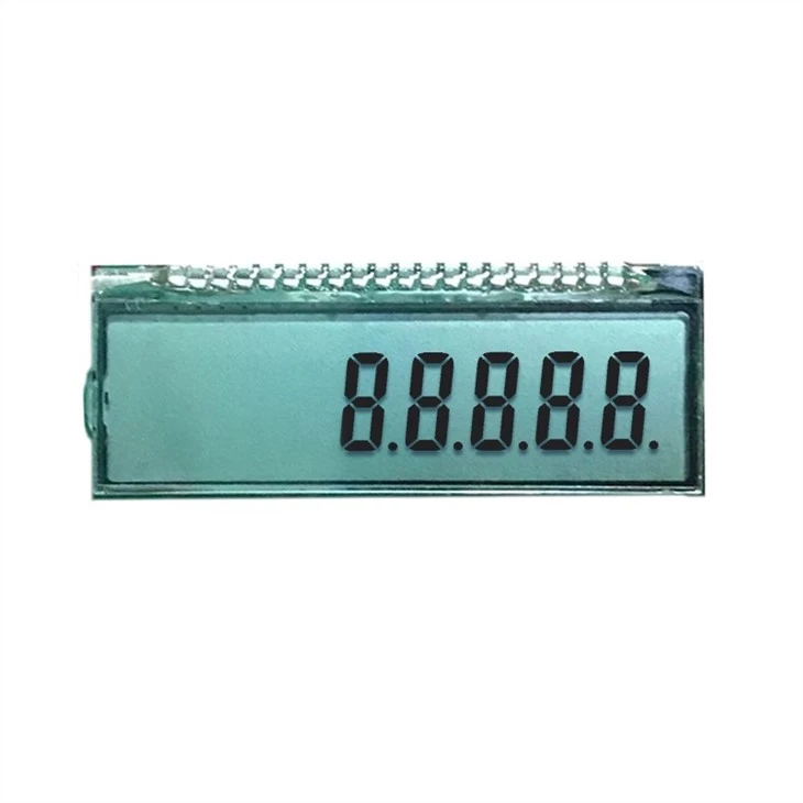Custom Monochrome Black On White 7 Segment 8 Digit LCD Display With Pin Connect