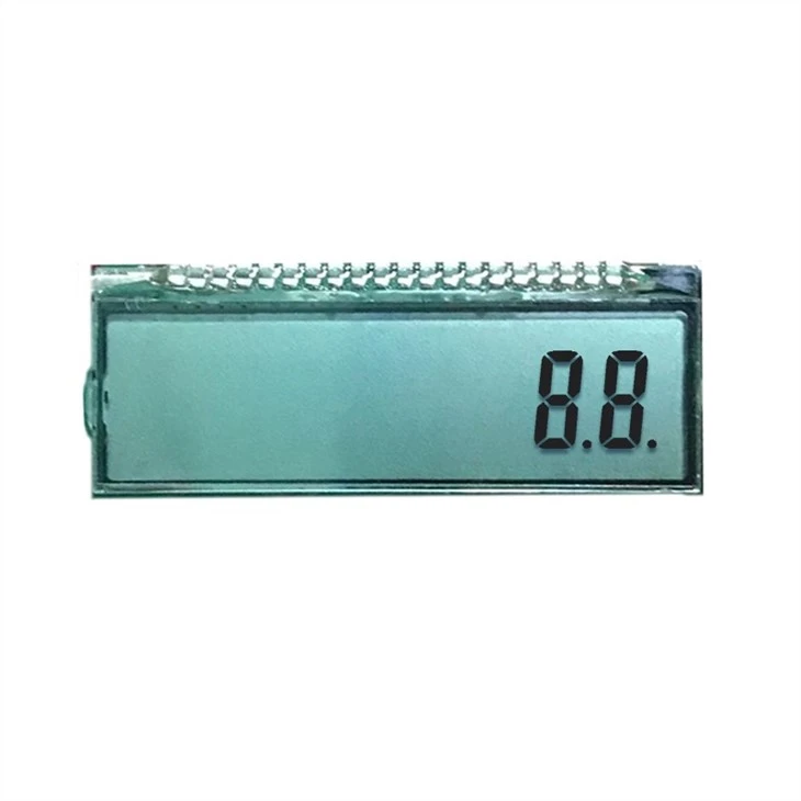 Custom Monochrome Black On White 7 Segment 8 Digit LCD Display With Pin Connect